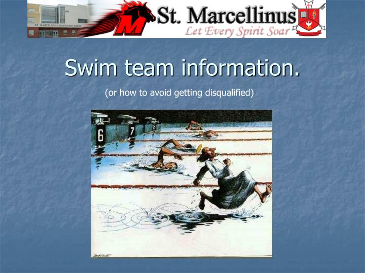 swim team information