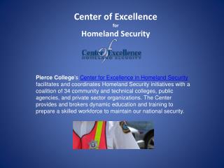 Center of Excellence for Homeland Security