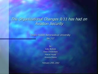 The Organizational Changes 9/11 has had on Aviation Security