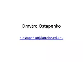 Dmytro Ostapenko