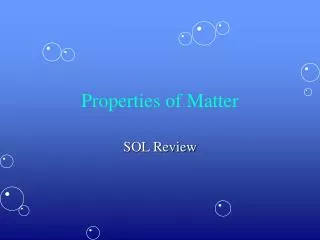 properties of matter
