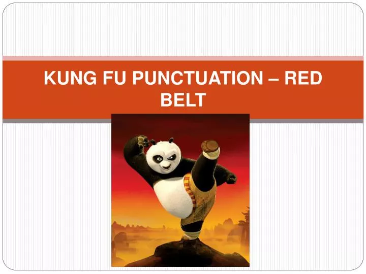 kung fu punctuation red belt