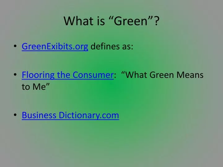 what is green