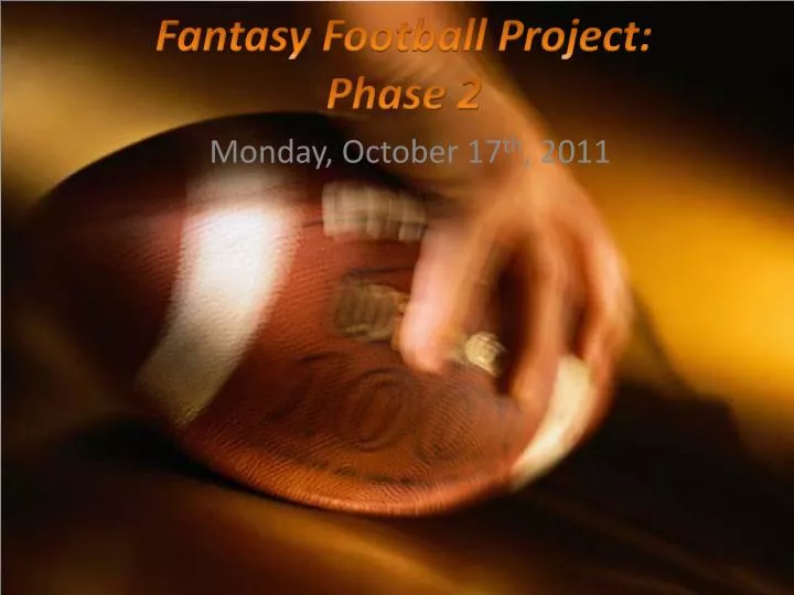 fantasy football project phase 2