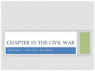 Chapter 15: The Civil War