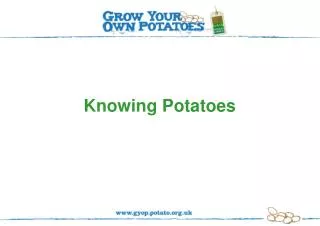 Knowing Potatoes