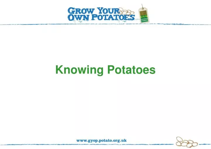 knowing potatoes