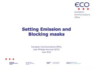Setting Emission and Blocking masks