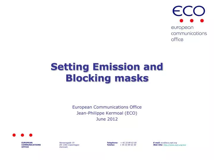 setting emission and blocking masks