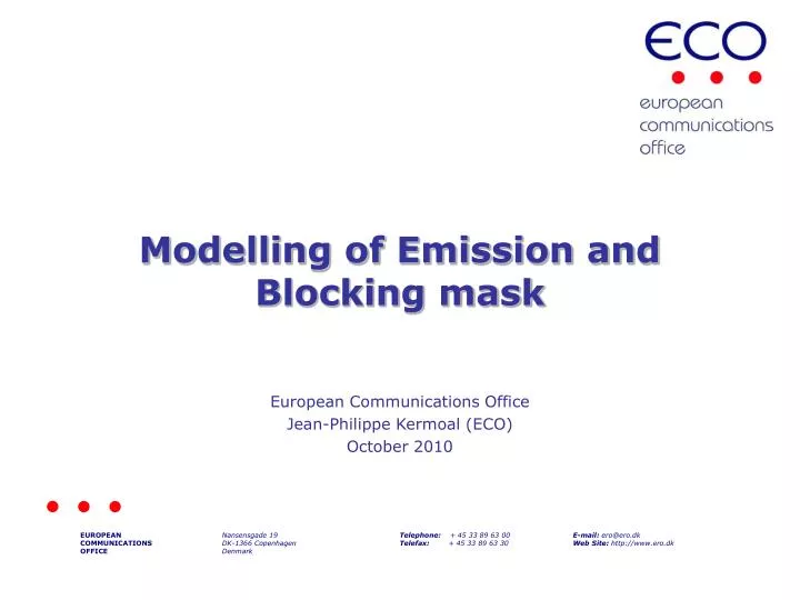 modelling of emission and blocking mask