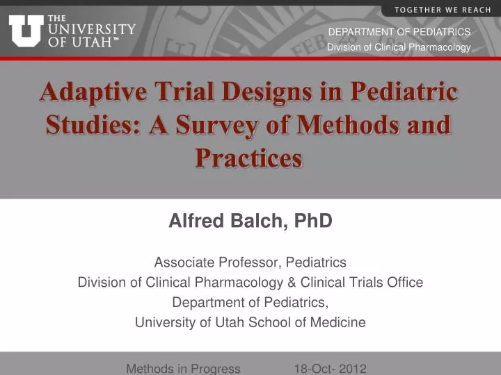 adaptive trial designs in pediatric studies a survey of methods and practices