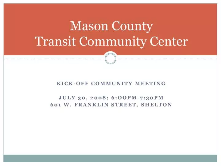 mason county transit community center