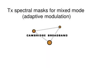 Tx spectral masks for mixed mode (adaptive modulation)