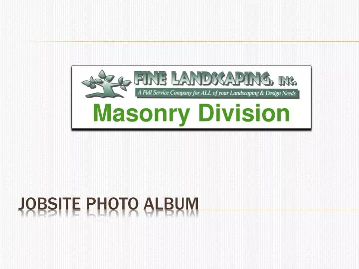 masonry division
