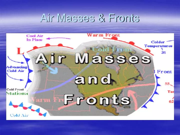 air masses fronts