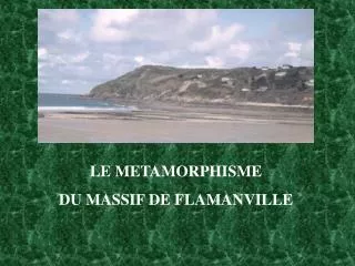 LE METAMORPHISME DU MASSIF DE FLAMANVILLE