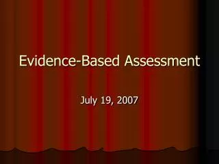 Evidence-Based Assessment