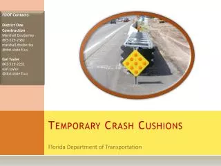 Temporary Crash Cushions