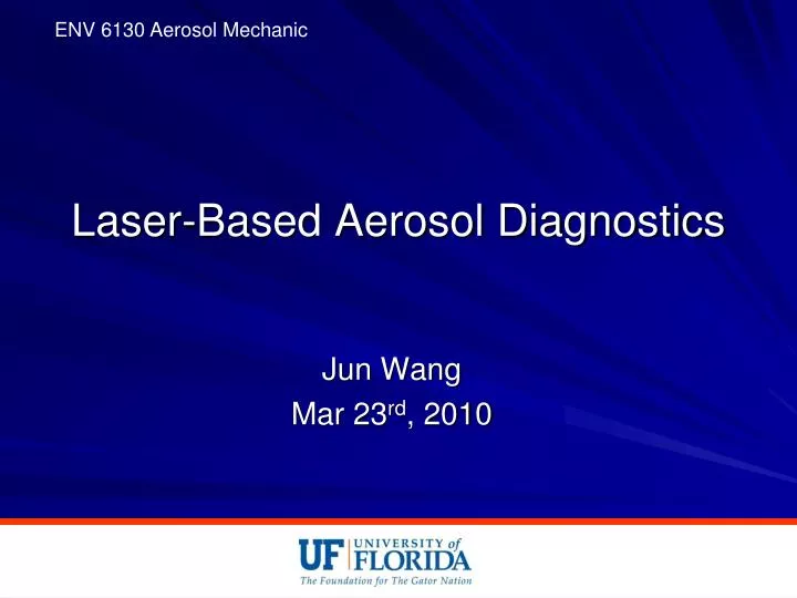 laser based aerosol diagnostics