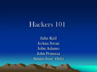 Hackers 101