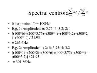 Spectral centroid