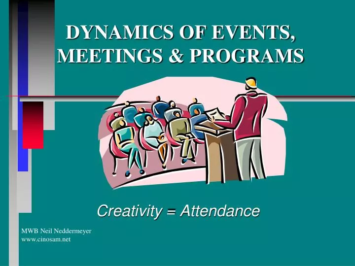 dynamics of events meetings programs