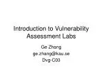 Introduction to Vulnerability Assessment Labs - slide 1