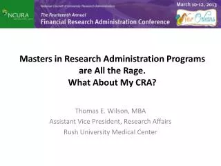 Masters in Research Administration Programs are All the Rage. What About My CRA?