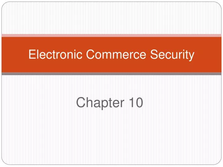 electronic commerce security