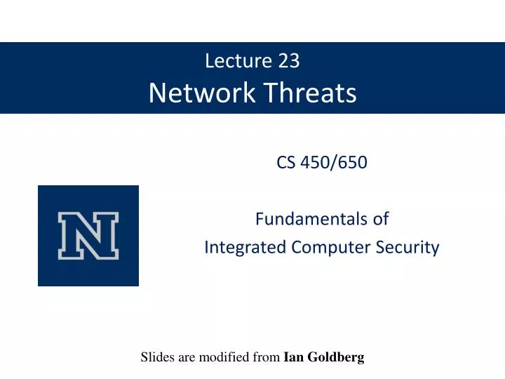 lecture 23 network threats