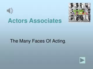 The Many Faces Of Acting .