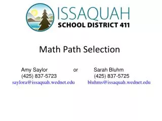 Math Path Selection