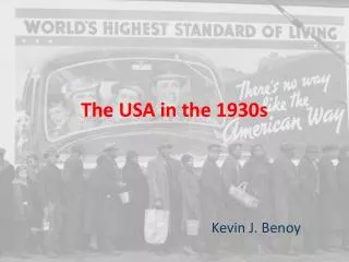 The USA in the 1930s