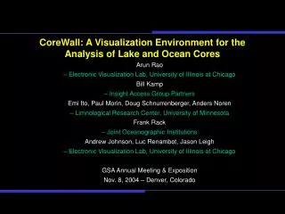 CoreWall: A Visualization Environment for the Analysis of Lake and Ocean Cores