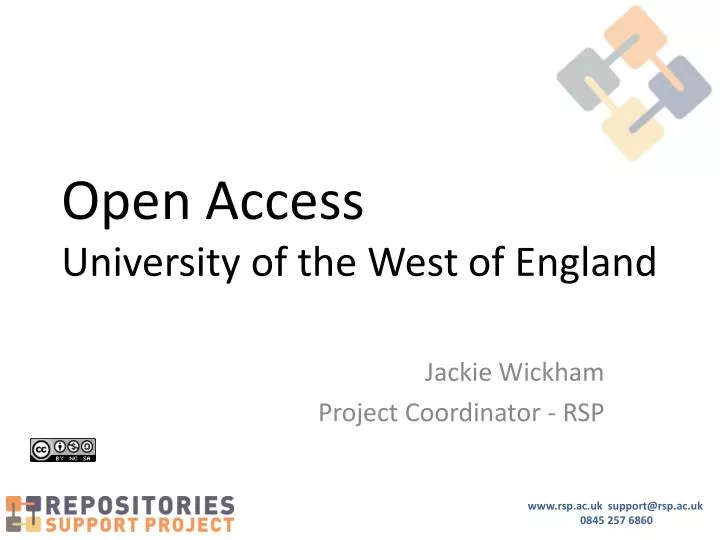 open access university of the west of england