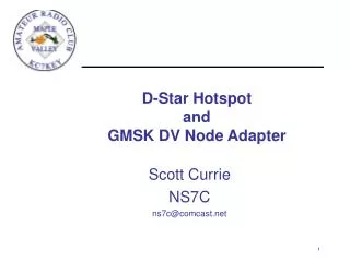 D-Star Hotspot and GMSK DV Node Adapter