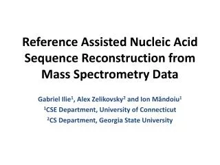 Reference Assisted Nucleic Acid Sequence Reconstruction from Mass Spectrometry Data