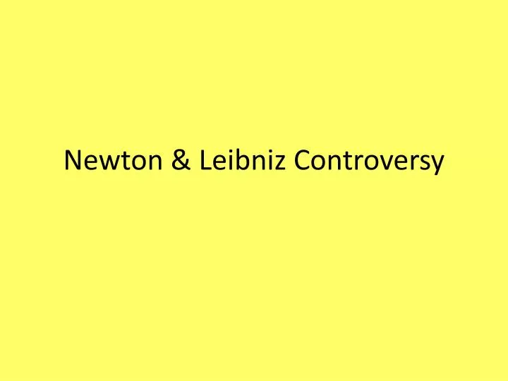 newton leibniz controversy