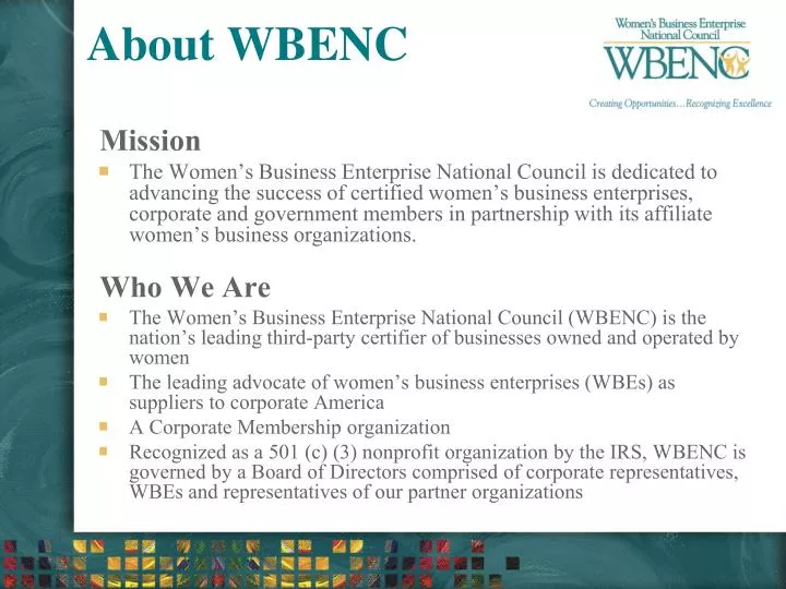 about wbenc
