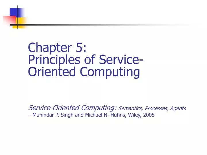 chapter 5 principles of service oriented computing