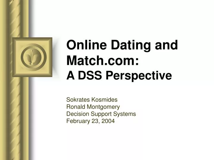 online dating and match com a dss perspective