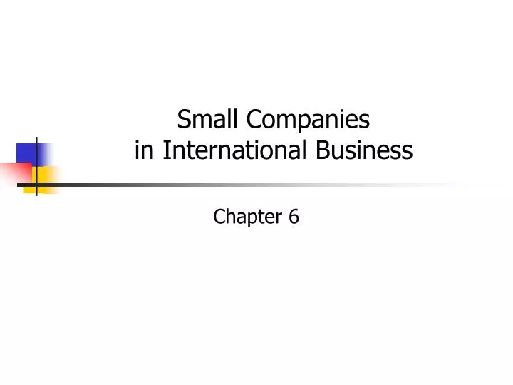 small companies in international business