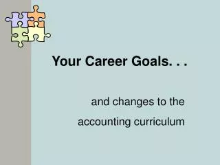 Your Career Goals. . .