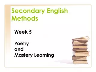 Secondary English Methods
