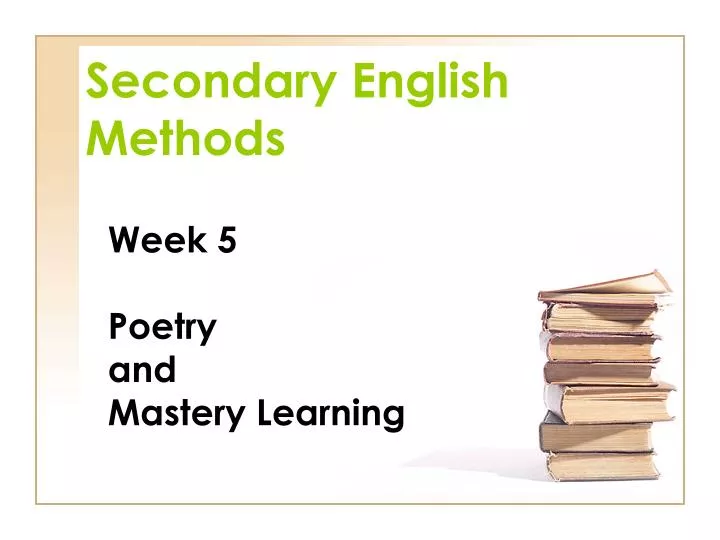 secondary english methods