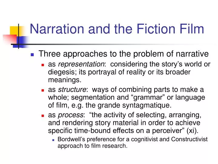 narration and the fiction film