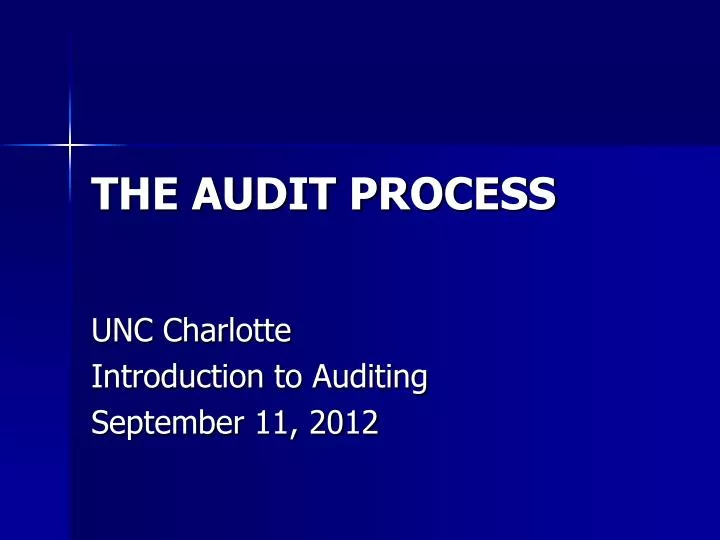 the audit process