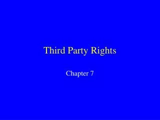 Third Party Rights