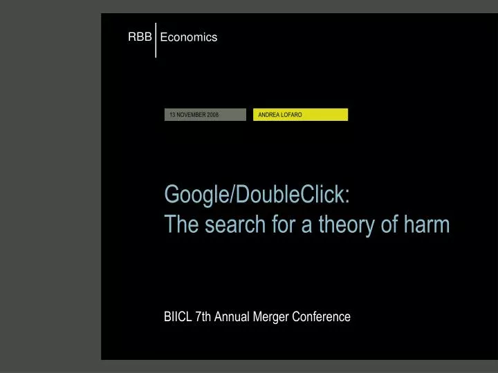 google doubleclick the search for a theory of harm biicl 7th annual merger conference