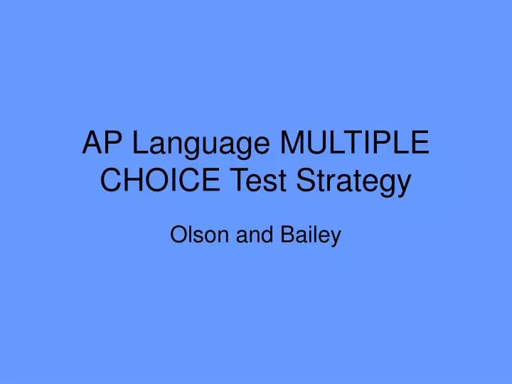 ap language multiple choice test strategy
